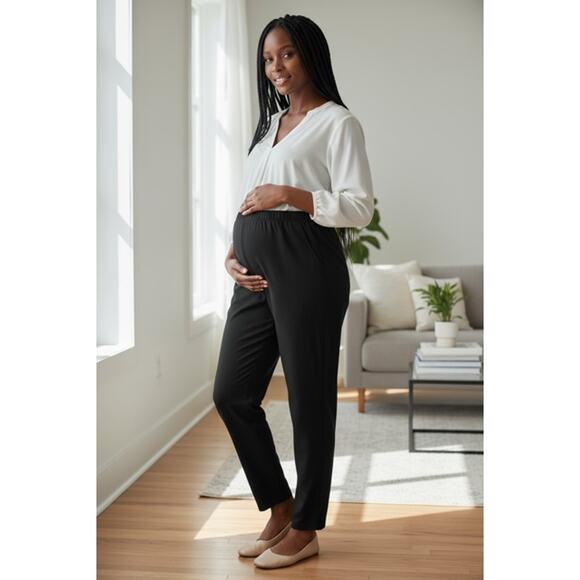 In Due Time Black Maternity Dress Pants – Size XL - Picture 1 of 2